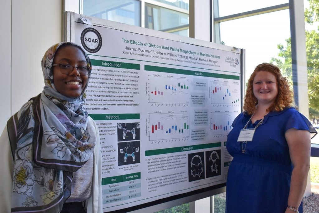 Pictured: TABS junior Haleema Williams presents her HSC Explore Research at the HSC Summer Research Internship Programs poster session in July 2019.