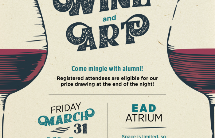 Alumni Wine and Art event, 03/31/2023, EAD Atrium