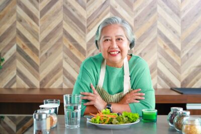 Asian Lady With Salad Sm