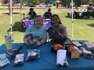 Block Party table for the Pediatric Mobile Clinic. 