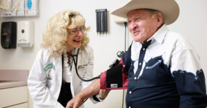 A doctor and patient at HSC Health