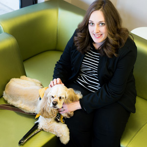 Michele Whitehead with Therapy Dog 2