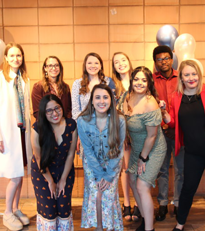 HSC School of Public Health students, faculty and staff celebrate during End of Year awards ceremony