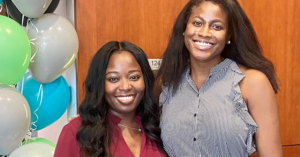 HSC College of Pharmacy Alumni, Samantha Watson (right) and Deidra Lee