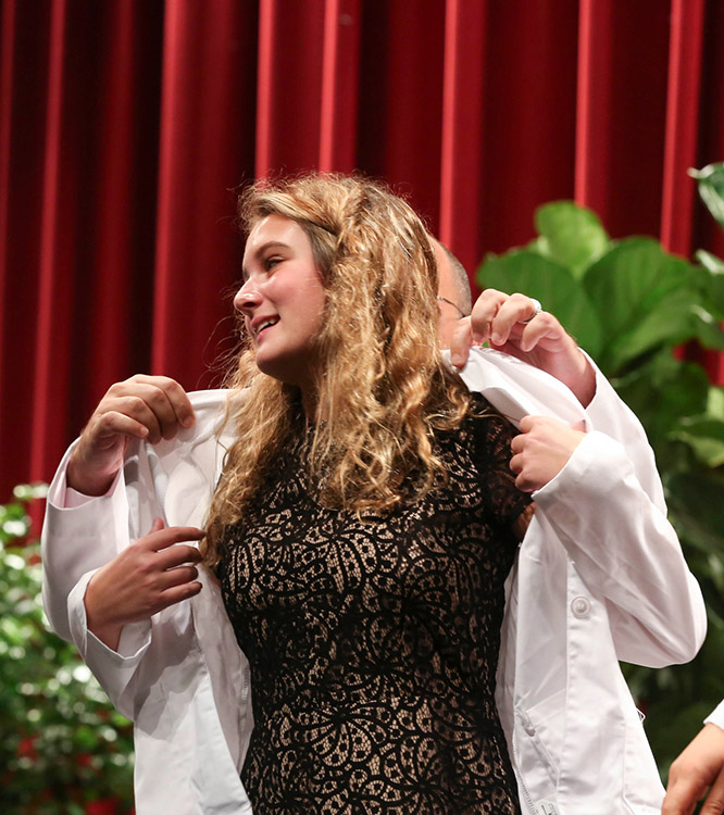 Francesca Filipetto at White Coat Ceremony