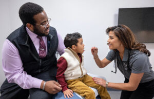 Nursing student, professor and patient