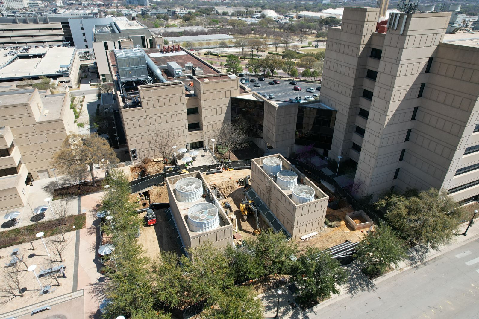 Photo showing the cooling tower replacement