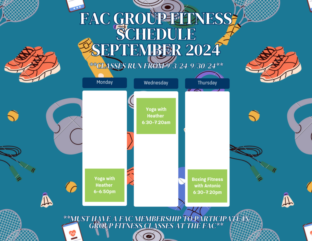 September Group Fitness Schedule